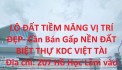 LÔ ĐẤT TIỀM NĂNG VỊ TRÍ ĐẸP- Cần Bán Gấp NỀN ĐẤT BIỆT THỰ KDC VIỆT TÀI